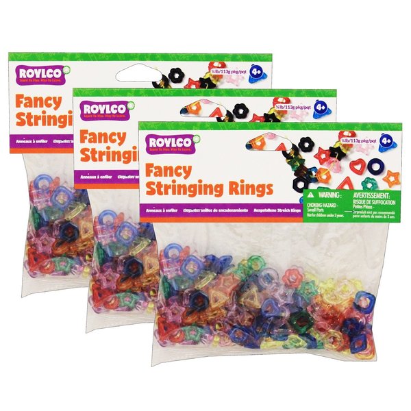 Roylco Fancy Stringing Rings, 0.63in Size, 0.25 lb. Per Pack, PK3 R2183